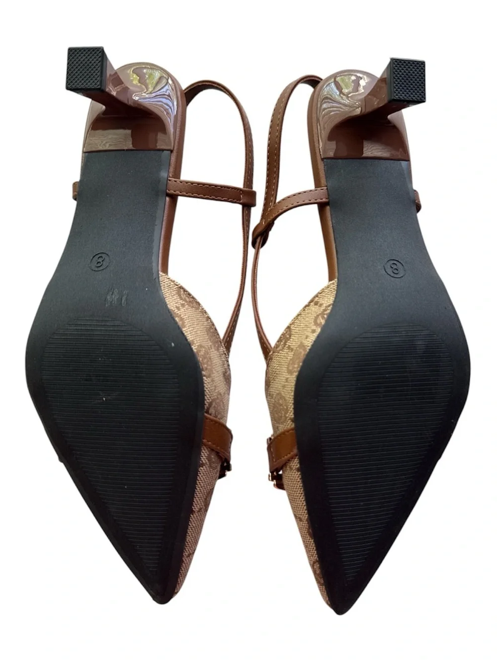 Comfort Slingback Pointed Toe Kitten Heels